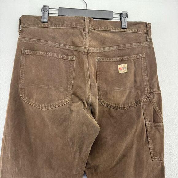 Vintage Diesel Jeans Mens 32 Fits 34x34 Brown Carpenter Baggy Workwear Labor y2k - Picture 13 of 16